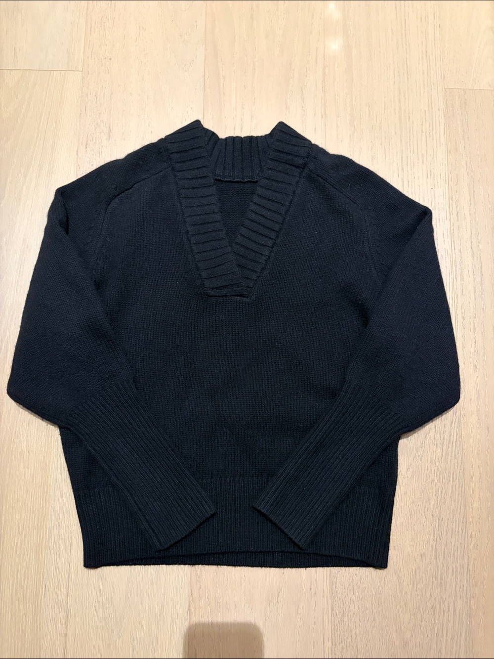 Black CO collection wool cashmere sweater small